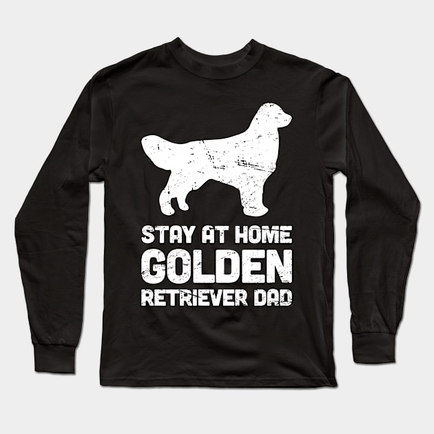 Golden Retriever - Funny Stay At Home Dog Dad Long Sleeve T-Shirt by MeatMan